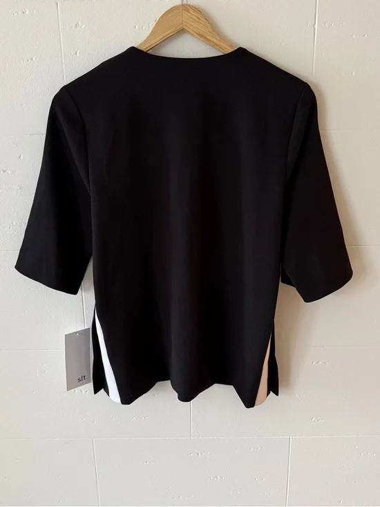 SLT | NWT Black and White Classic Quiet Luxery Top | Small - Picture 10 of 12